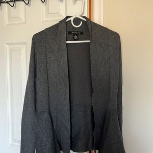 Gray textured cardigan